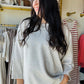 Melange Dolman 3/4 Sleeve Pullover