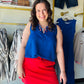 Royal Blue Split Neck Tank