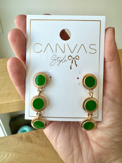 Enamel Holiday Earrings