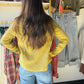 Olive Snap Front Embroidered Top