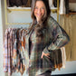 Finley Plaid Olive & Brown Top