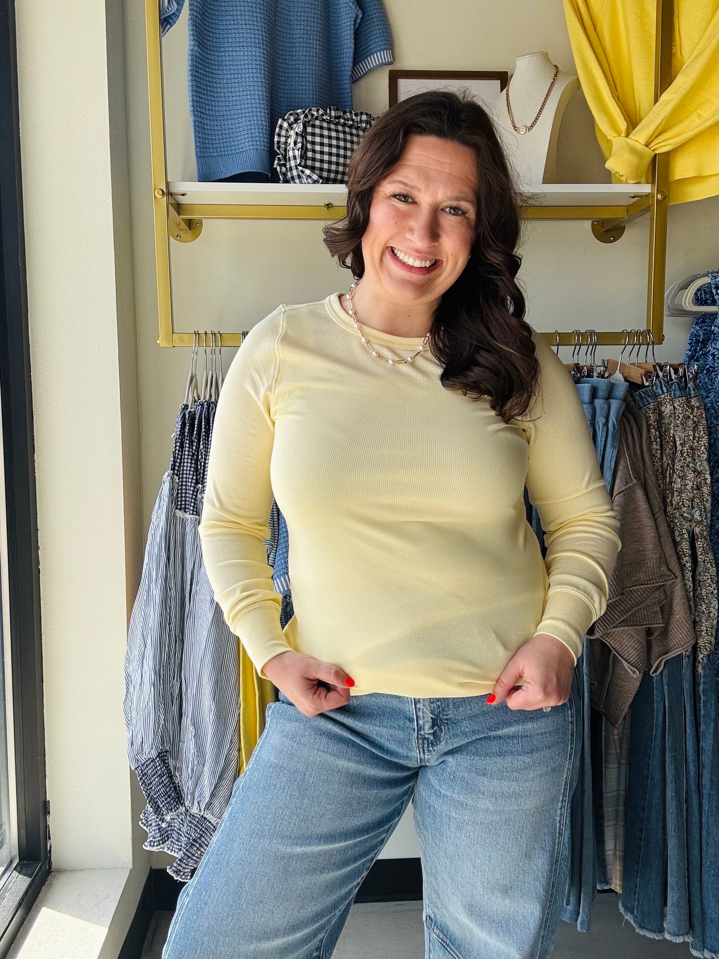 Butter Yellow Stacy Top