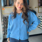 Blue Button Up Sweater Cardi