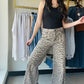 Animal Print Twill Pants