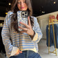 Stay cozy in the Cloud Ivory Stripe Sweater, featuring a playful crewneck and airy wide sleeves that add just the right touch of flair. Its lightweight knit keeps things breezy and comfortable, perfect for layering on cooler days. Enjoy a fun twist on a classic striped look!

Wishlist&nbsp;