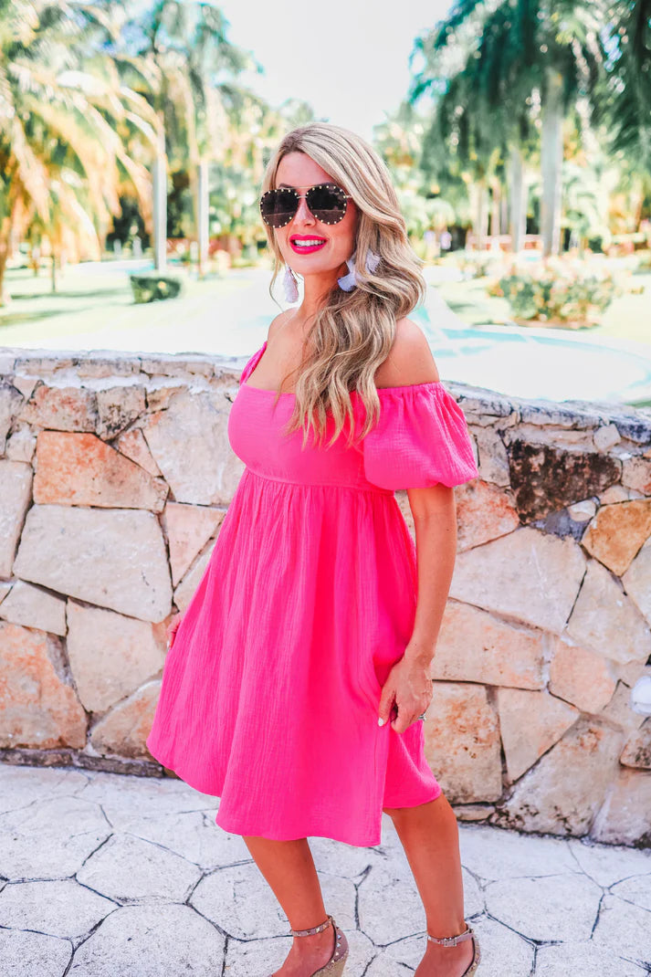 Craving Summer Gauze Dress - Pink