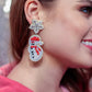 Snowman Beaded Drop Earrings