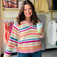 Cozy meets crafted. The Golden Multi Stripe Crochet Hoodie by Wishlist is a statement piece that brings boho texture and warm golden tones together in one effortlessly cool look. The open crochet construction adds breathable, lightweight warmth, while the multi-stripe pattern gives it a playful, artisan feel that stands out from the basics.

The hoodie silhouette keeps it relaxed and casual — perfect layered over a bralette or fitted tank for a festival-ready look, or thrown over a tee for an easy weekend o