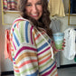Golden Multi Stripe Crochet Hoodie