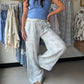 Blue Stripe Relaxed Woven Pants