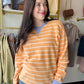 Light Orange Lilac Accent Sweater