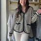 Black & White Textured Cardigan