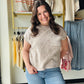 Taupe Diamond Stitch Sweater