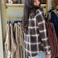 Coffee Ivory Plaid Cassian Shirt