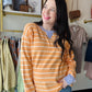 Light Orange Lilac Accent Sweater