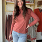 Burnt Sienna Lettuce Trim Top