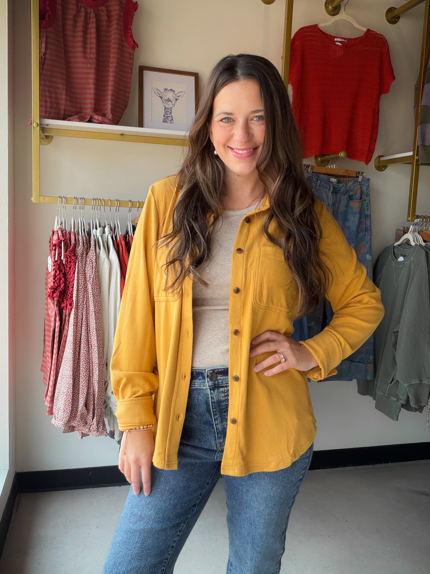 Mustard Butter Soft Button Up