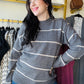 Pebble Stripe Crewneck Sweater