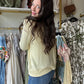 Pastel Yellow Sweater Cardi