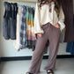 Mocha Mineral Wash Knit Pants