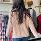 Vintage Cable Knit Sweater- Latte