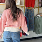 Orange & Ivory Crewneck Sweater