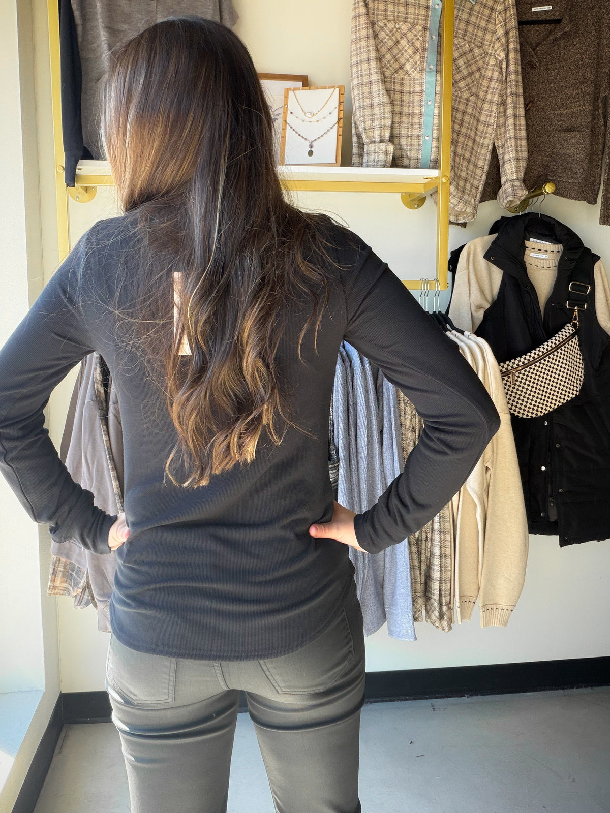 Black Stacy Top