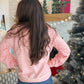 Pink Striped Center Detail Sweatshirt