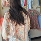 Coral Accent Trim Lace Top