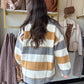 Grey & Mustard Stripe Cardigan