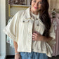 Ecru Denim Poncho Jacket