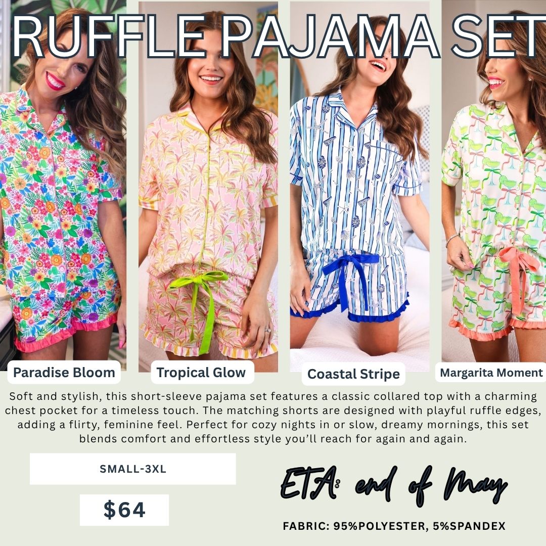 Ruffle Pj Long Sleeve Set PREORDER