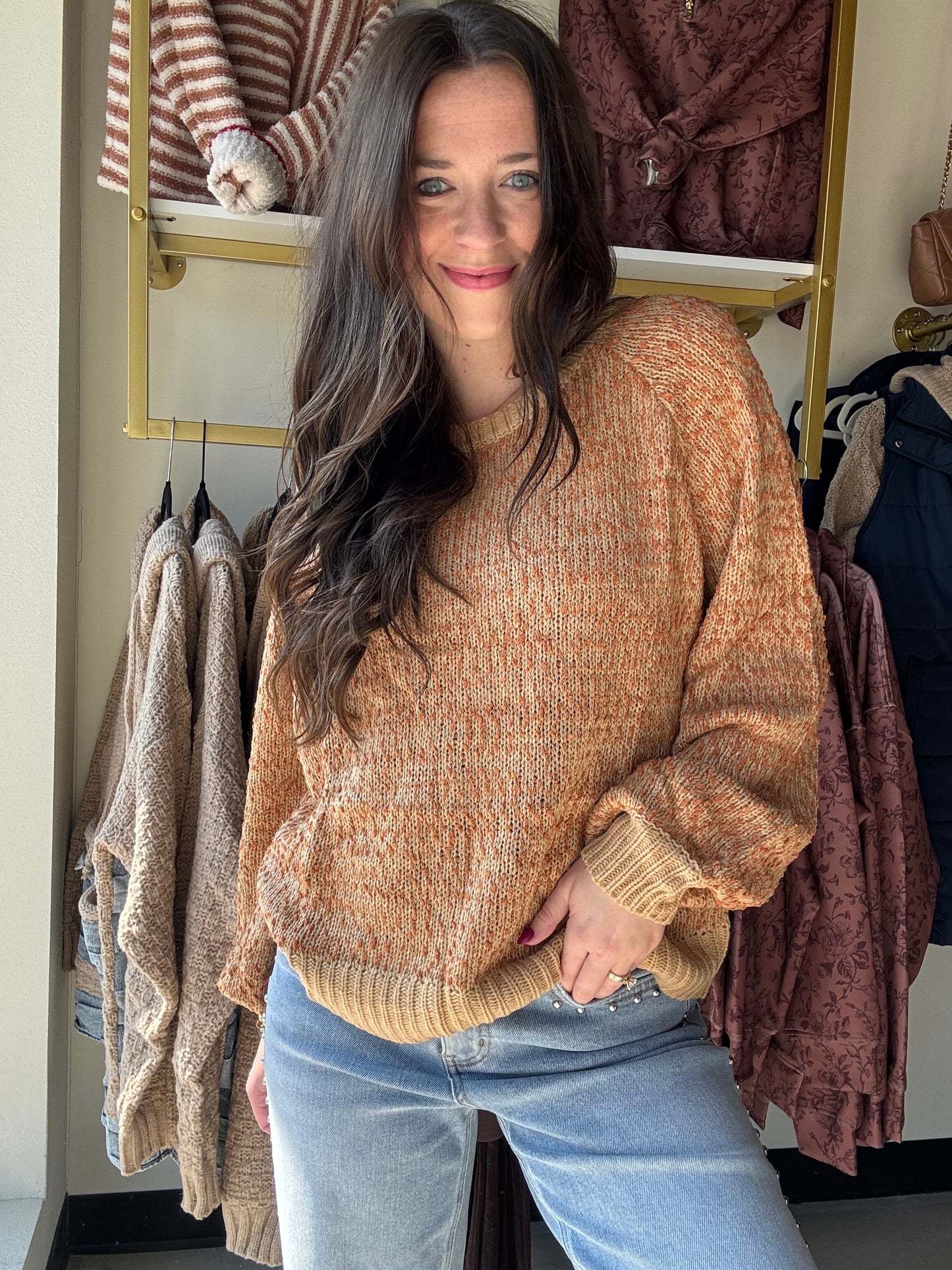 Caramel Crewneck Sweater