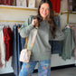 Army Green Pigment Dyed Pullover