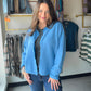 Blue Button Up Sweater Cardi
