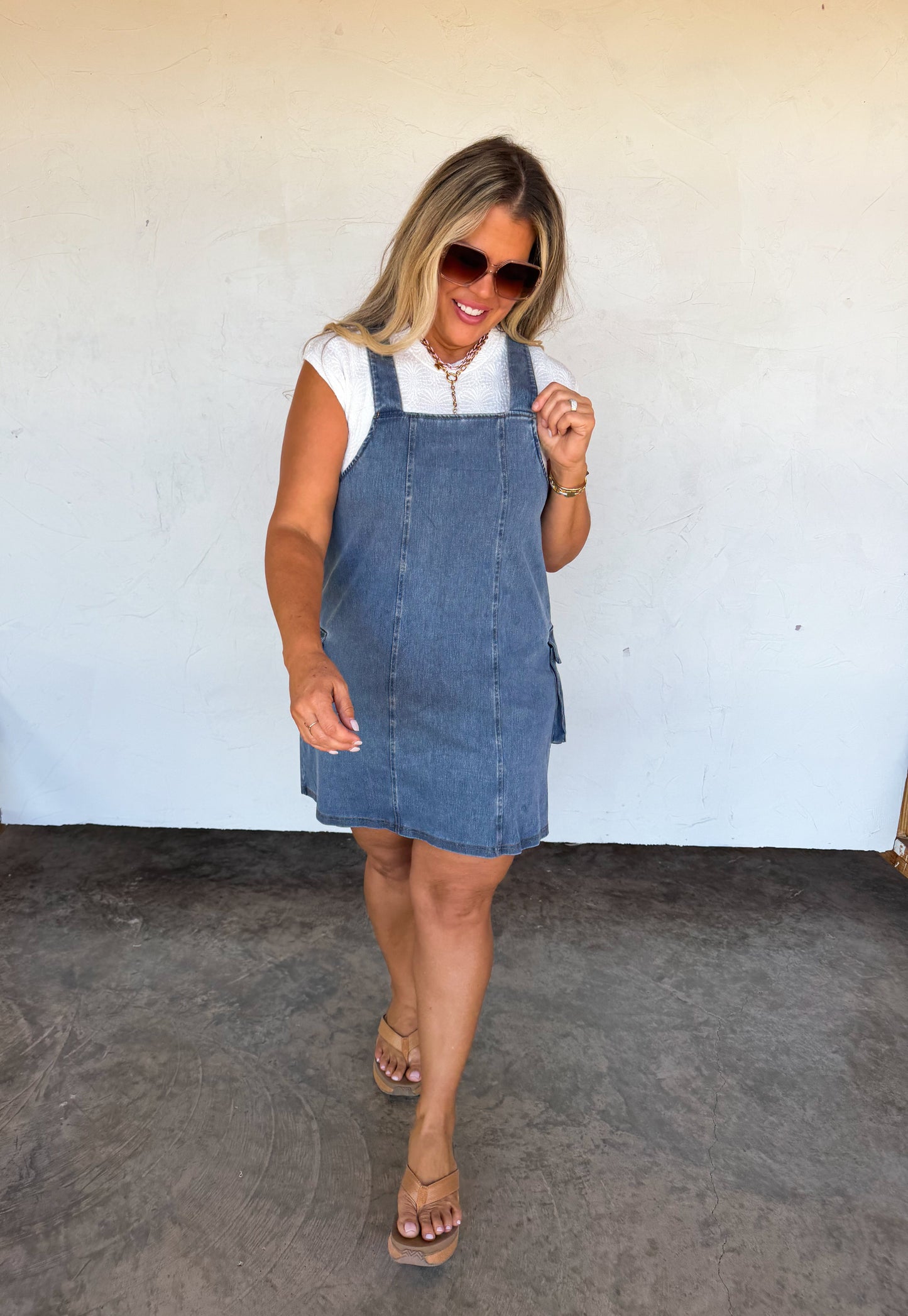Denim Millie Overall Dress