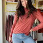 Burnt Sienna Lettuce Trim Top