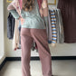 Mocha Mineral Wash Knit Pants