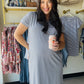Navy & White Striped T-Shirt Dress