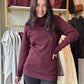 Wine Mock Neck Tunic