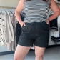 Black Jogger Utility Shorts