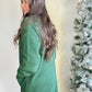 Dark Green Waffle Cardigan