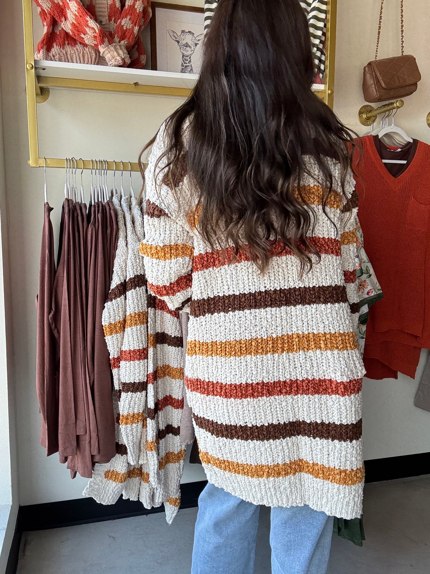 Fall Stripes Cozy Cardigan