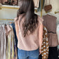 Dusty Rose Cap Sleeve Sweater