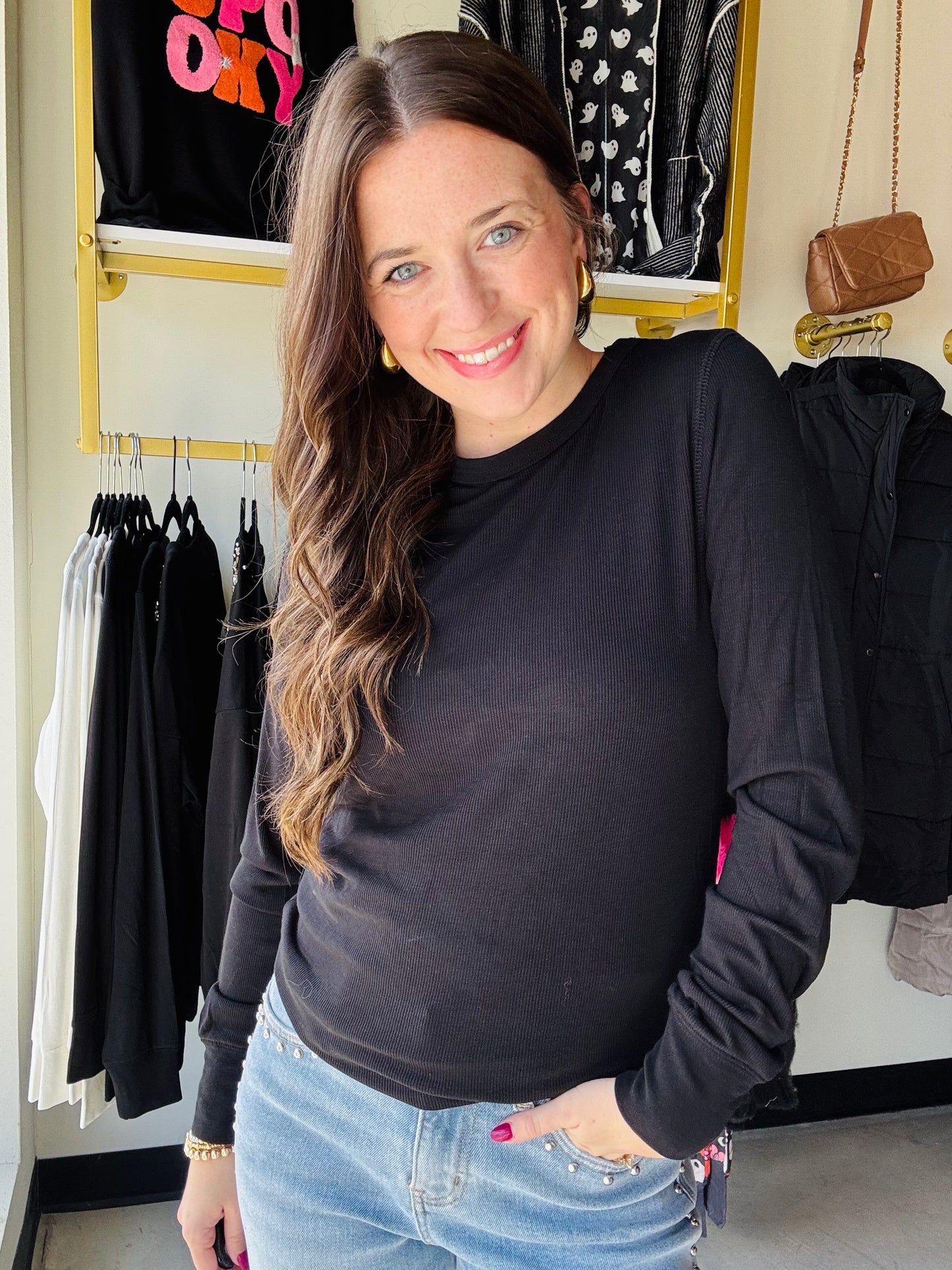Black Stacey Top