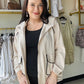 Oatmeal Contrast Piping Zip Up