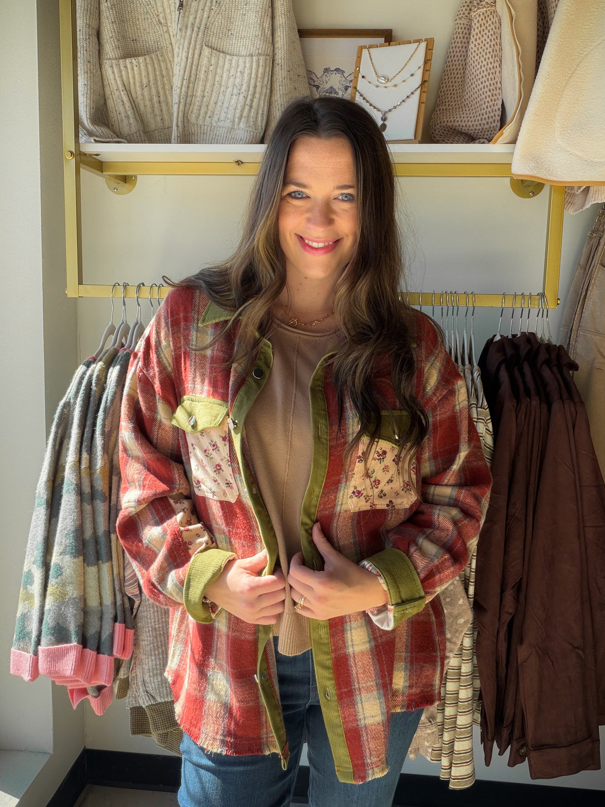 Scarlett Plaid Accent Shacket