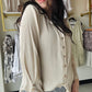 Oatmeal Woven Button Up