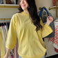 Yellow Mineral Wash Pullover