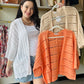 Orange Crochet Dolman Cardigan